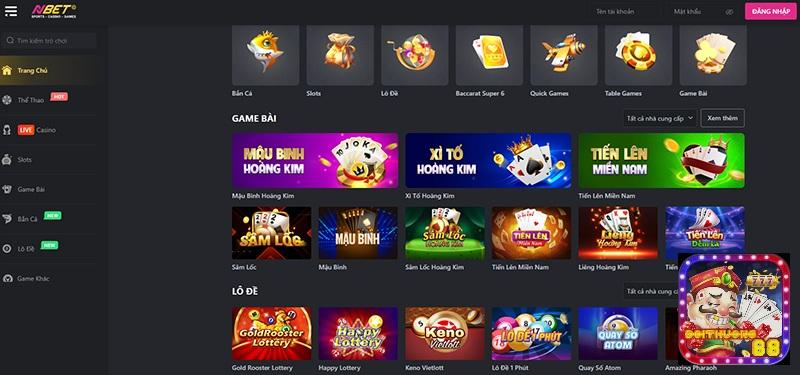 Top 1 Sảnh game NBET hot top thị trường