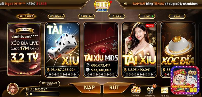 Top 4 trên thị trường sảnh game bài không thể không nhắc đến HItclub